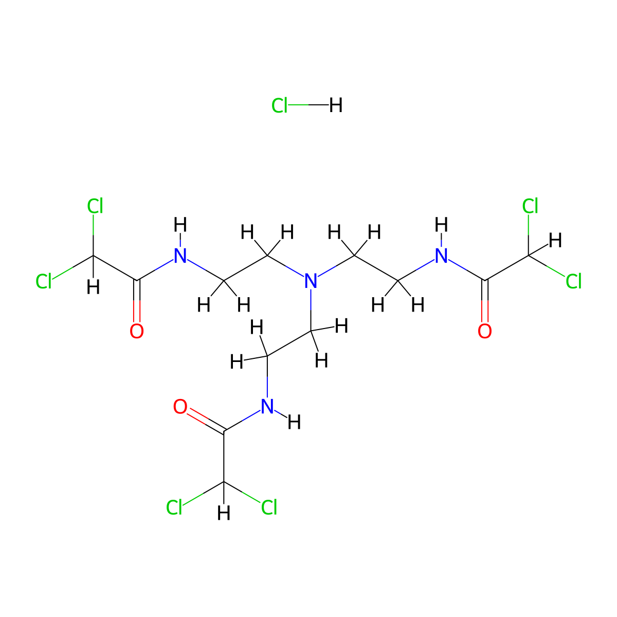 N-(2-{bis[2-(2,2-dichloroacetamido)ethyl]amino}ethyl)-2,2-dichloroacetamide hydrochloride molecular structure, CAS 2193060-78-3