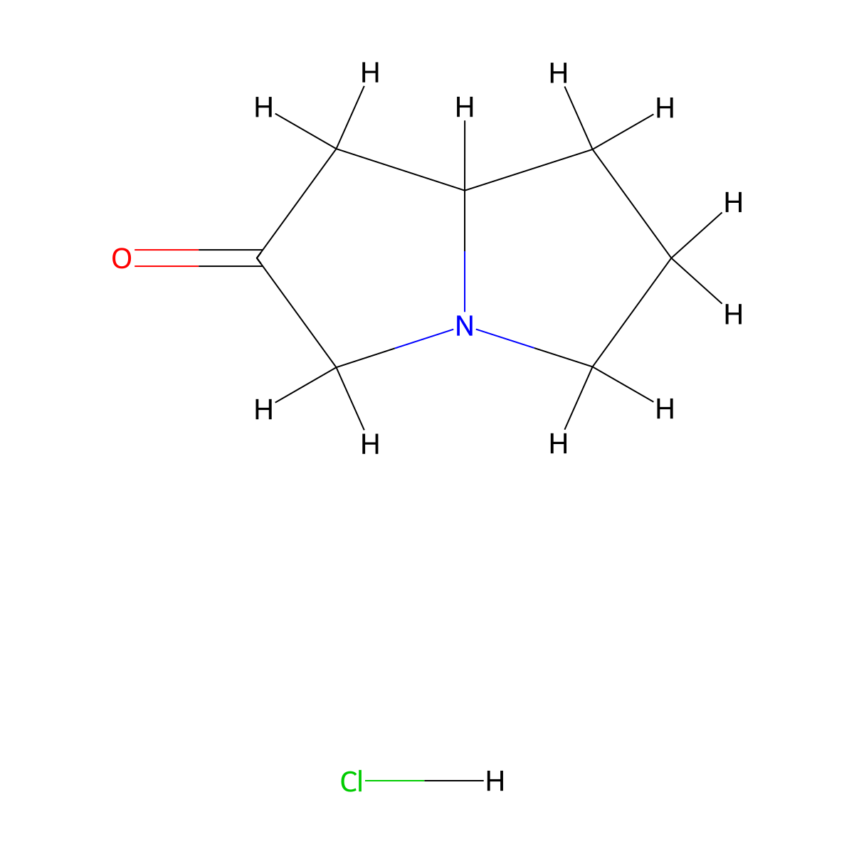hexahydro-1H-pyrrolizin-2-one hydrochloride molecular structure, CAS 2193060-94-3