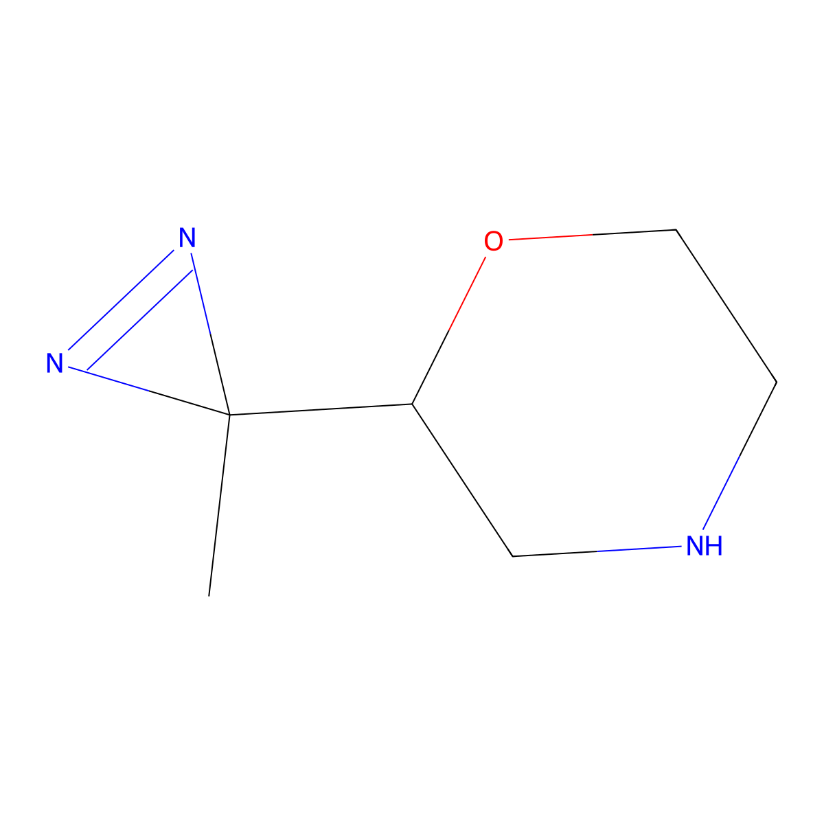 2-(3-methyl-3H-diazirin-3-yl)morpholine molecular structure, CAS 2193061-02-6