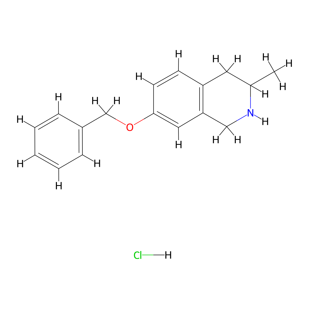 7-(Benzyloxy)-3-methyl-1,2,3,4-tetrahydroisoquinoline hydrochloride molecular structure, CAS 2193061-07-1