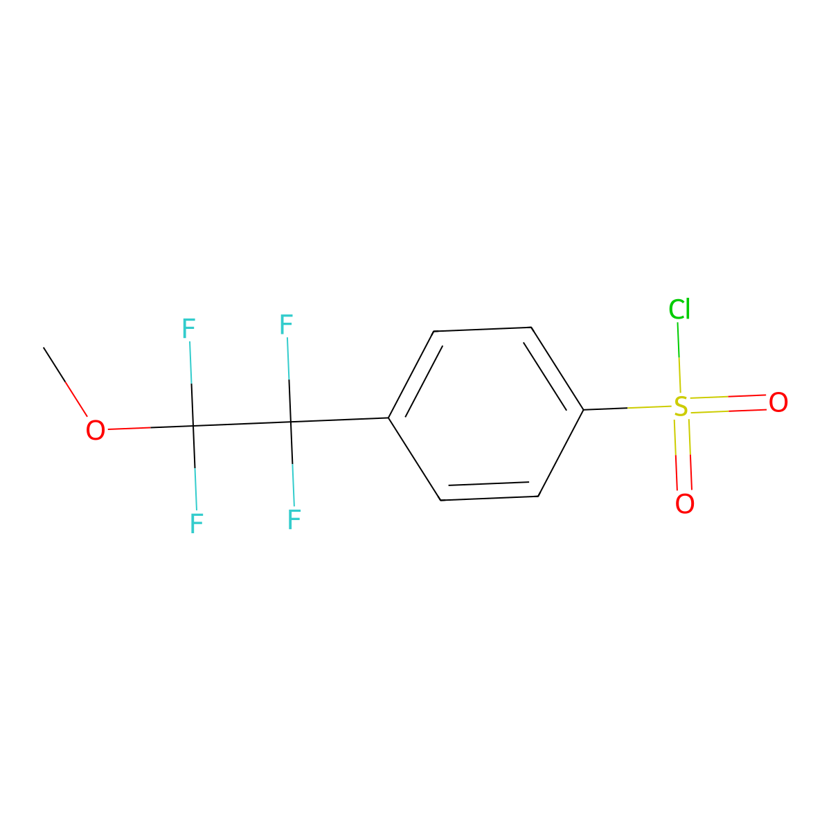 4-(1,1,2,2-Tetrafluoro-2-methoxyethyl)benzene-1-sulfonyl chloride molecular structure, CAS 2193061-17-3
