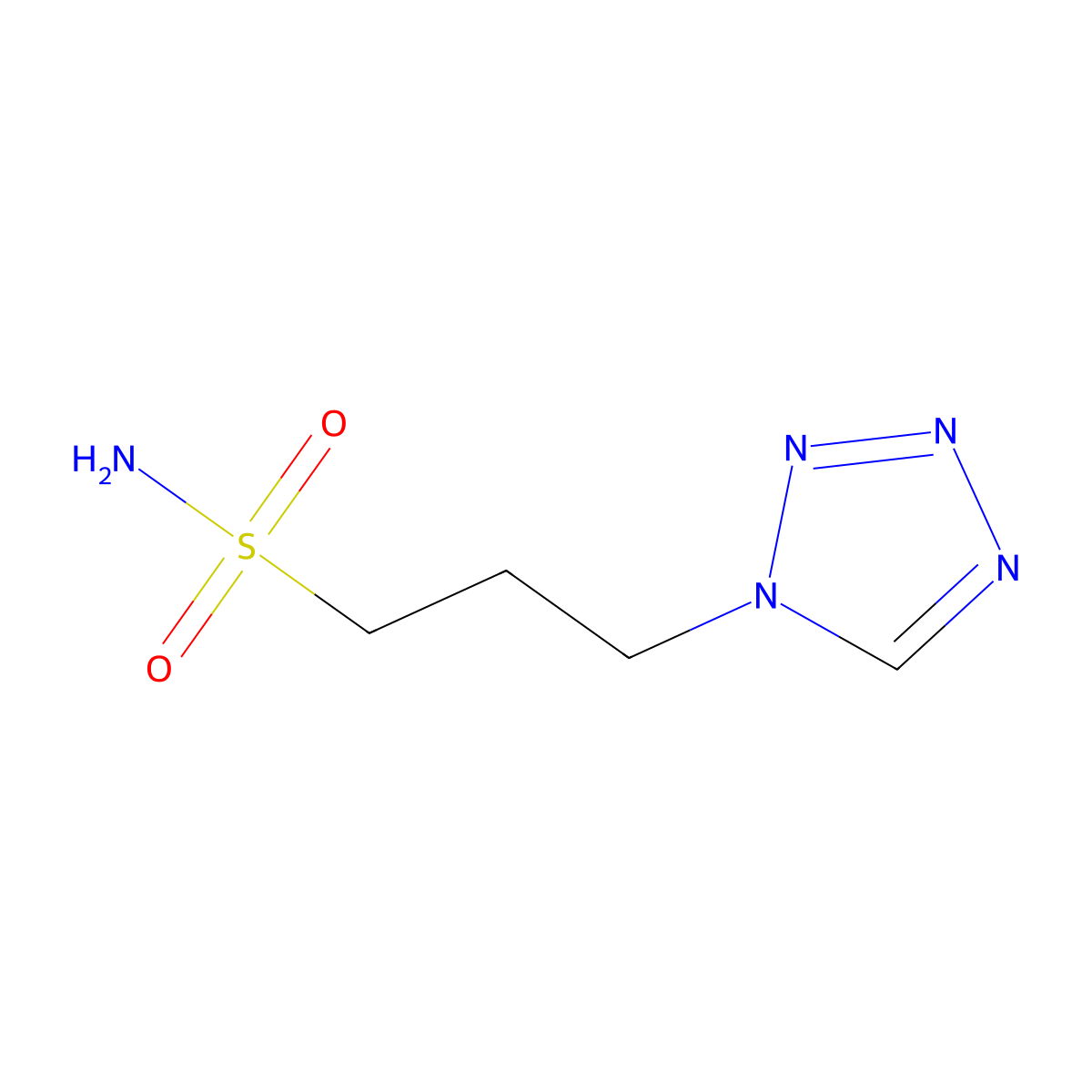 3-(1H-1,2,3,4-tetrazol-1-yl)propane-1-sulfonamide molecular structure, CAS 2193061-51-5