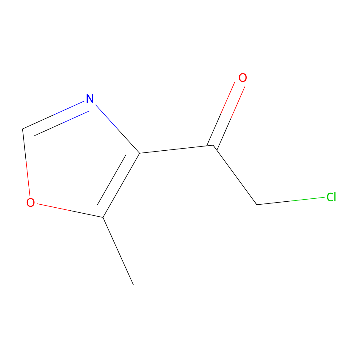 2-Chloro-1-(5-methyl-1,3-oxazol-4-yl)ethan-1-one molecular structure, CAS 2193061-68-4