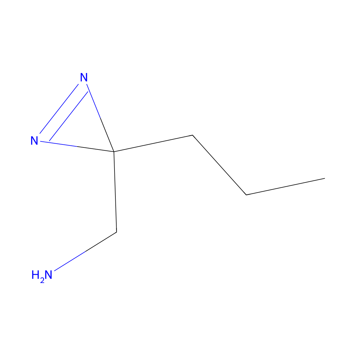 1-(3-propyl-3H-diazirin-3-yl)methanamine molecular structure, CAS 2193061-78-6