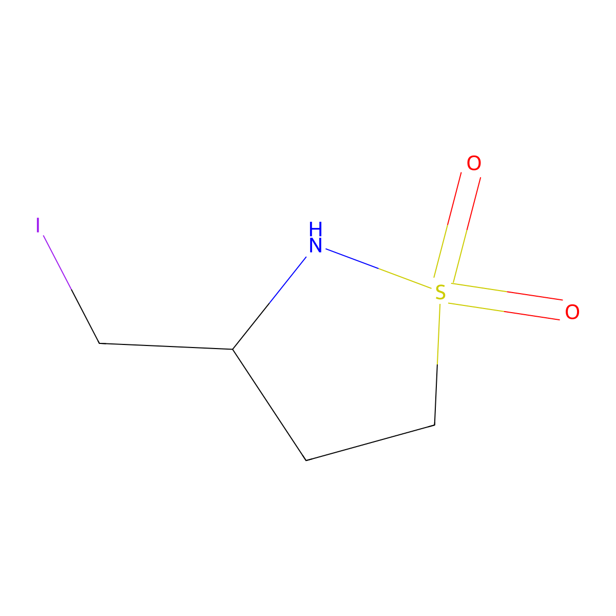 3-(Iodomethyl)-1lambda6,2-thiazolidine-1,1-dione molecular structure, CAS 2193061-79-7