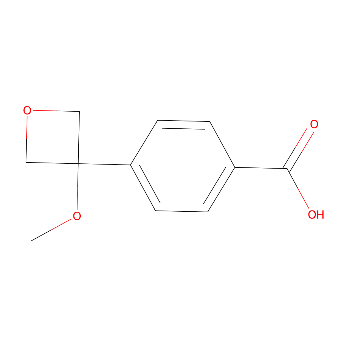 4-(3-Methoxyoxetan-3-yl)benzoic acid molecular structure, CAS 2193061-88-8