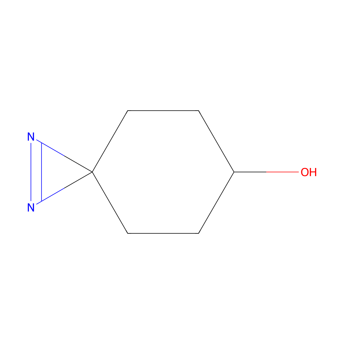 1,2-Diazaspiro(2.5)oct-1-en-6-ol molecular structure, CAS 2193064-46-7