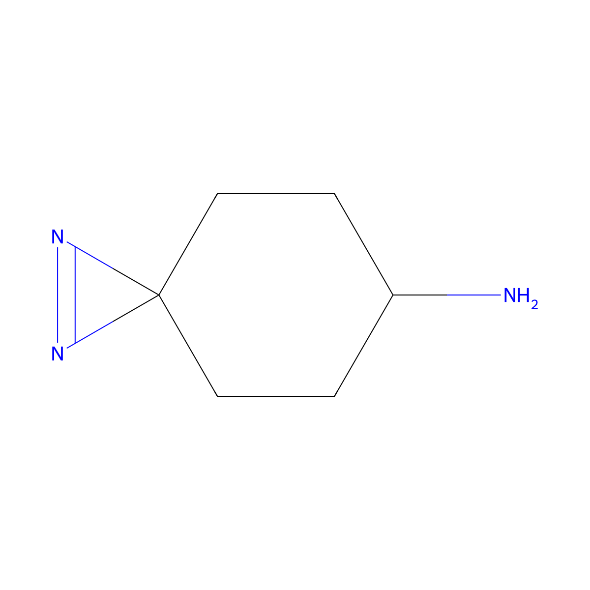 1,2-Diazaspiro[2.5]oct-1-en-6-amine molecular structure, CAS 2193064-68-3