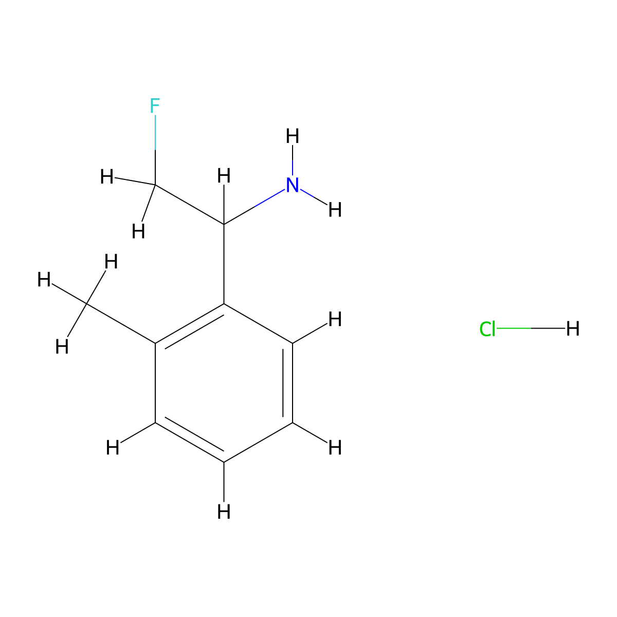 2-Fluoro-1-(2-methylphenyl)ethan-1-amine hydrochloride molecular structure, CAS 2193064-80-9