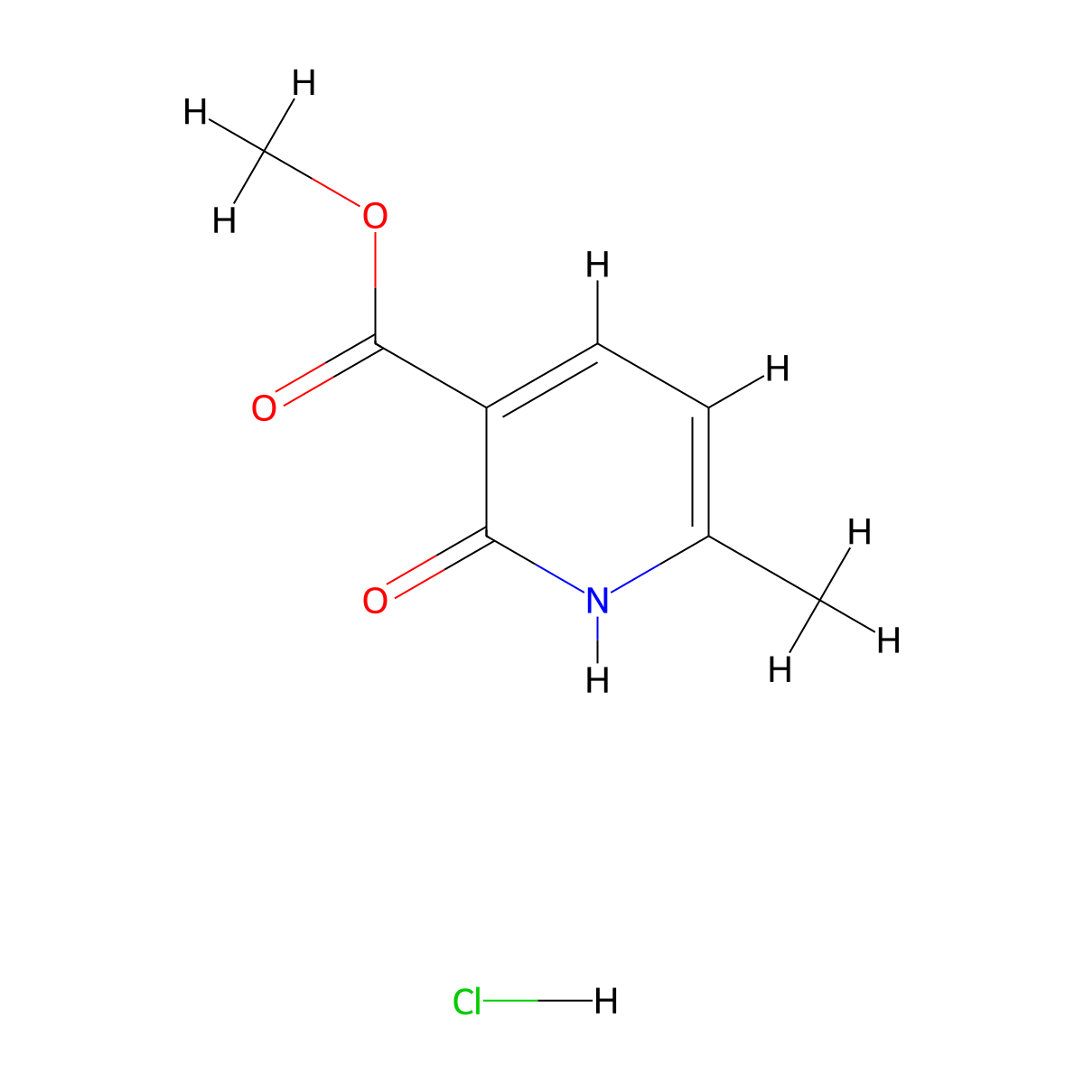 Methyl 2-hydroxy-6-methylpyridine-3-carboxylate hydrochloride molecular structure, CAS 2193064-81-0