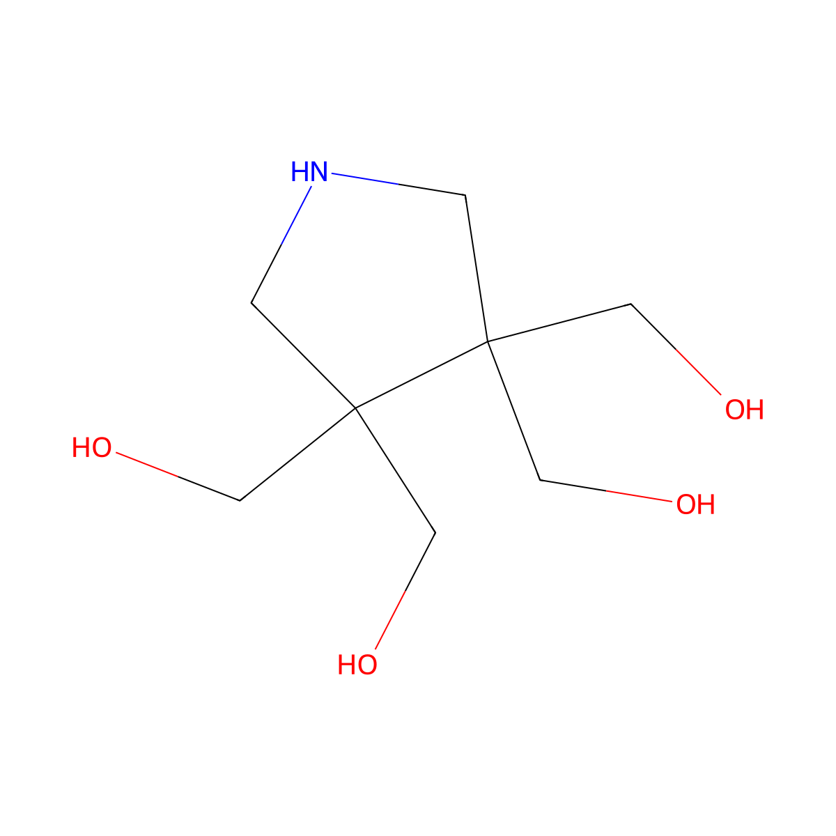 [3,4,4-Tris(hydroxymethyl)pyrrolidin-3-yl]methanol molecular structure, CAS 2193064-87-6