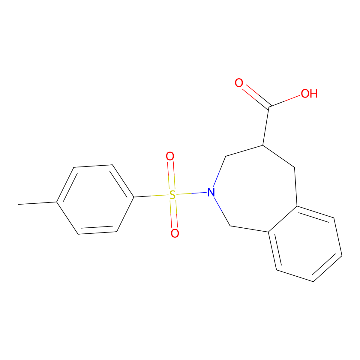 2-(4-methylbenzenesulfonyl)-2,3,4,5-tetrahydro-1H-2-benzazepine-4-carboxylic acid molecular structure, CAS 2193064-97-8