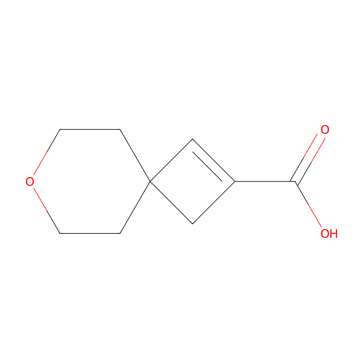 7-Oxaspiro[3.5]non-1-ene-2-carboxylic acid molecular structure, CAS 2193065-02-8