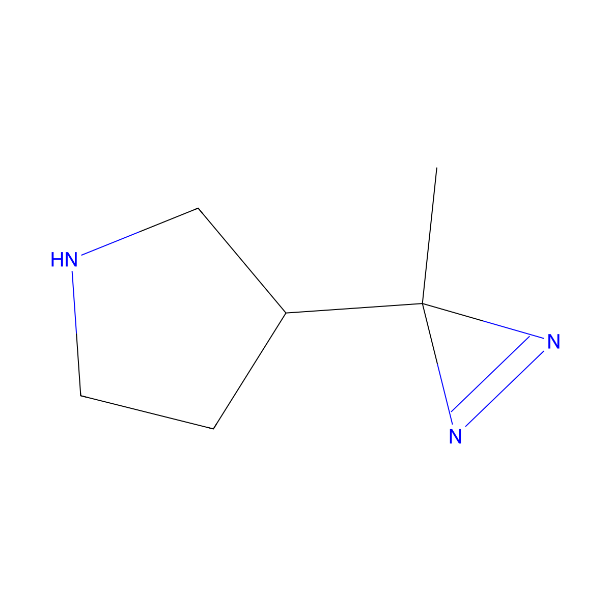 3-(3-Methyldiazirin-3-yl)pyrrolidine molecular structure, CAS 2193065-12-0