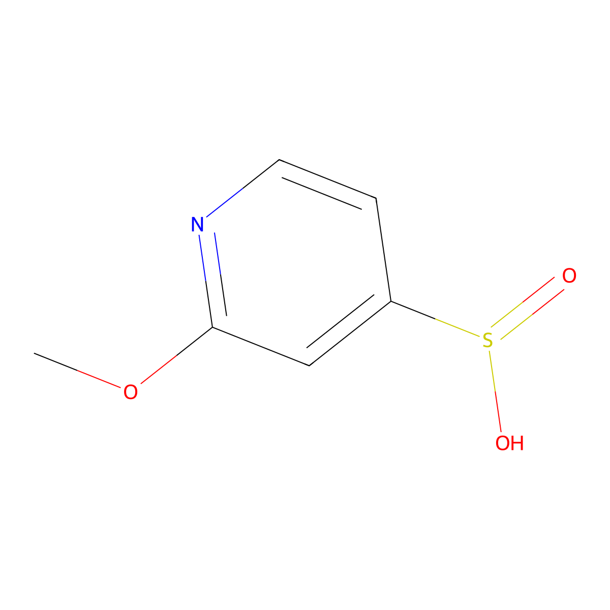 2-Methoxypyridine-4-sulfinic acid molecular structure, CAS 2193065-14-2