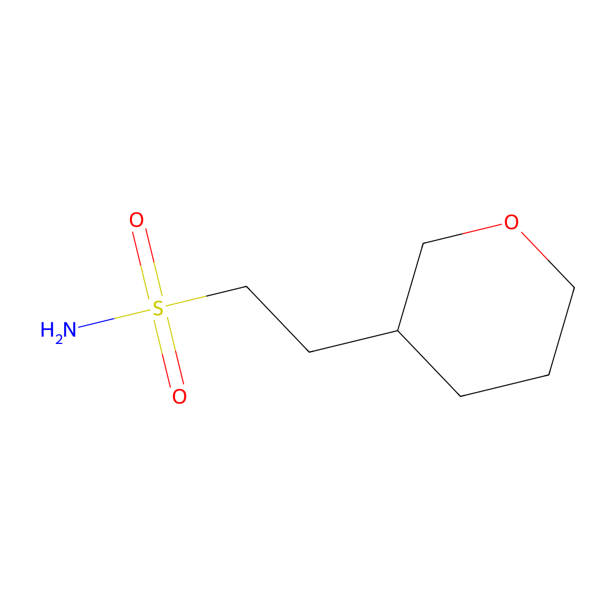 2-(Oxan-3-yl)ethane-1-sulfonamide molecular structure, CAS 2193065-17-5