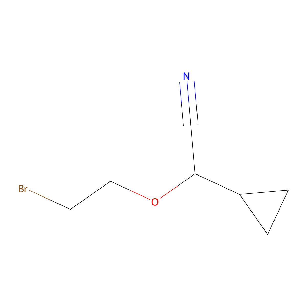 2-(2-Bromoethoxy)-2-cyclopropylacetonitrile molecular structure, CAS 2193065-28-8