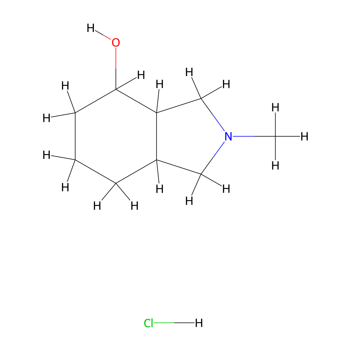 2-methyl-octahydro-1H-isoindol-4-ol hydrochloride molecular structure, CAS 2193065-34-6
