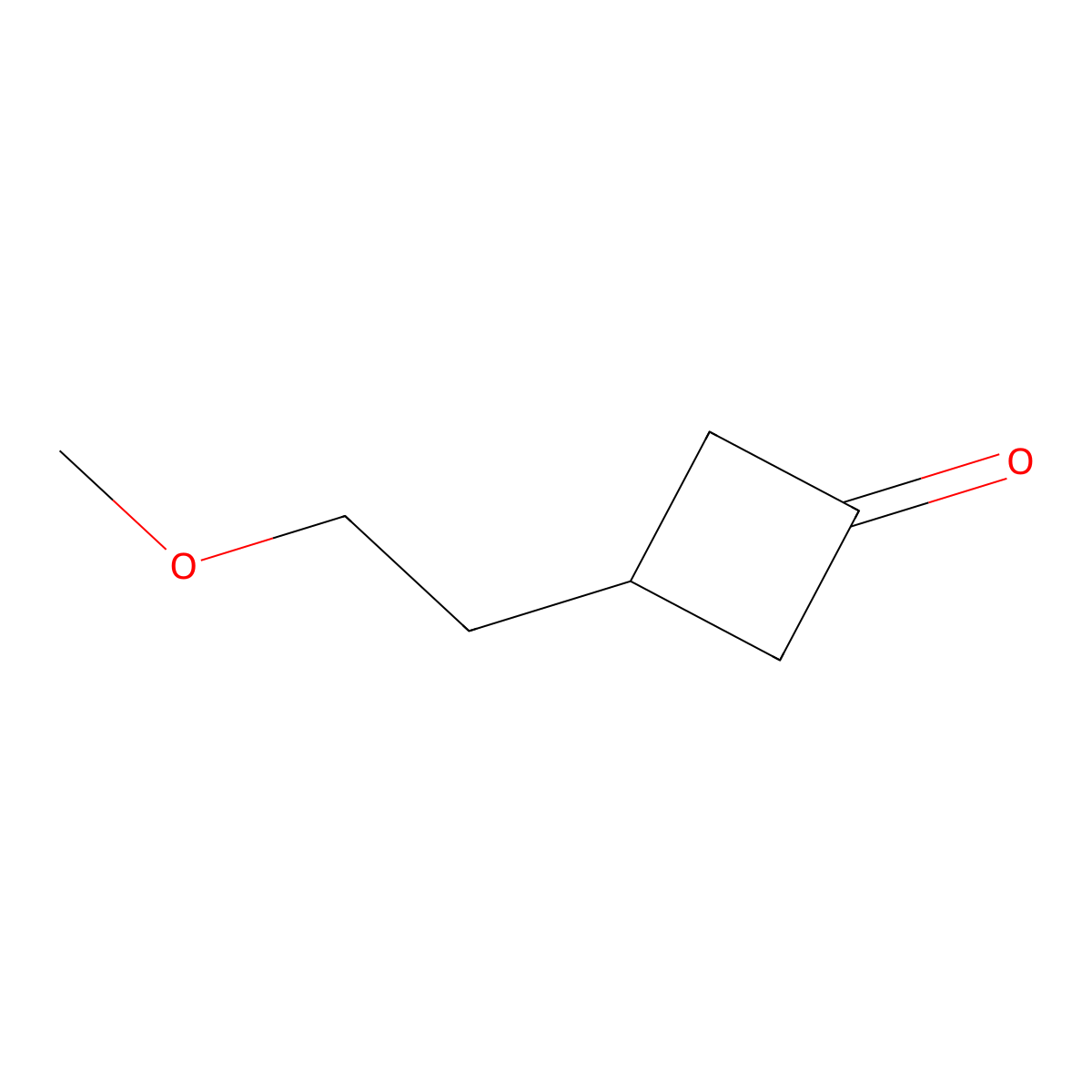 3-(2-Methoxyethyl)cyclobutan-1-one molecular structure, CAS 2193065-46-0