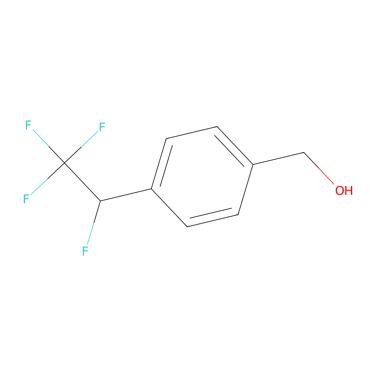 [4-(1,2,2,2-Tetrafluoroethyl)phenyl]methanol molecular structure, CAS 2193065-52-8