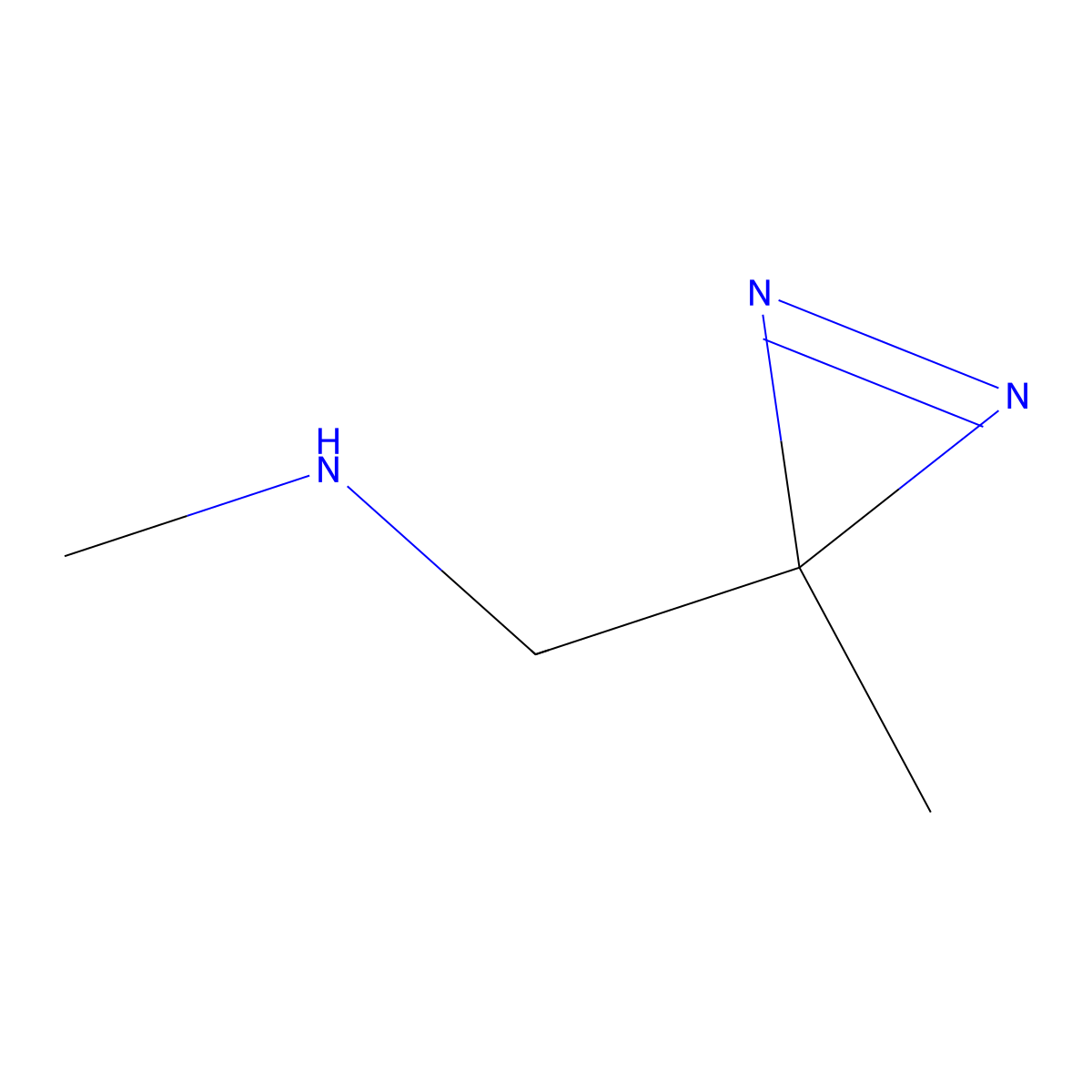 methyl[(3-methyl-3H-diazirin-3-yl)methyl]amine molecular structure, CAS 2193065-54-0