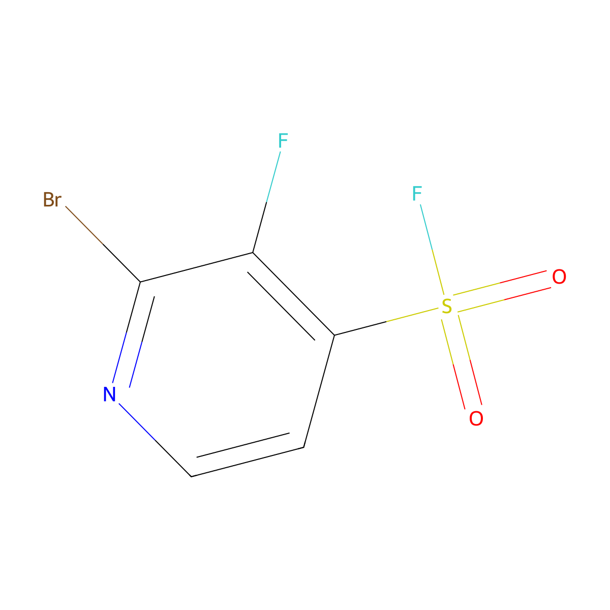 2-Bromo-3-fluoropyridine-4-sulfonyl fluoride molecular structure, CAS 2193065-77-7