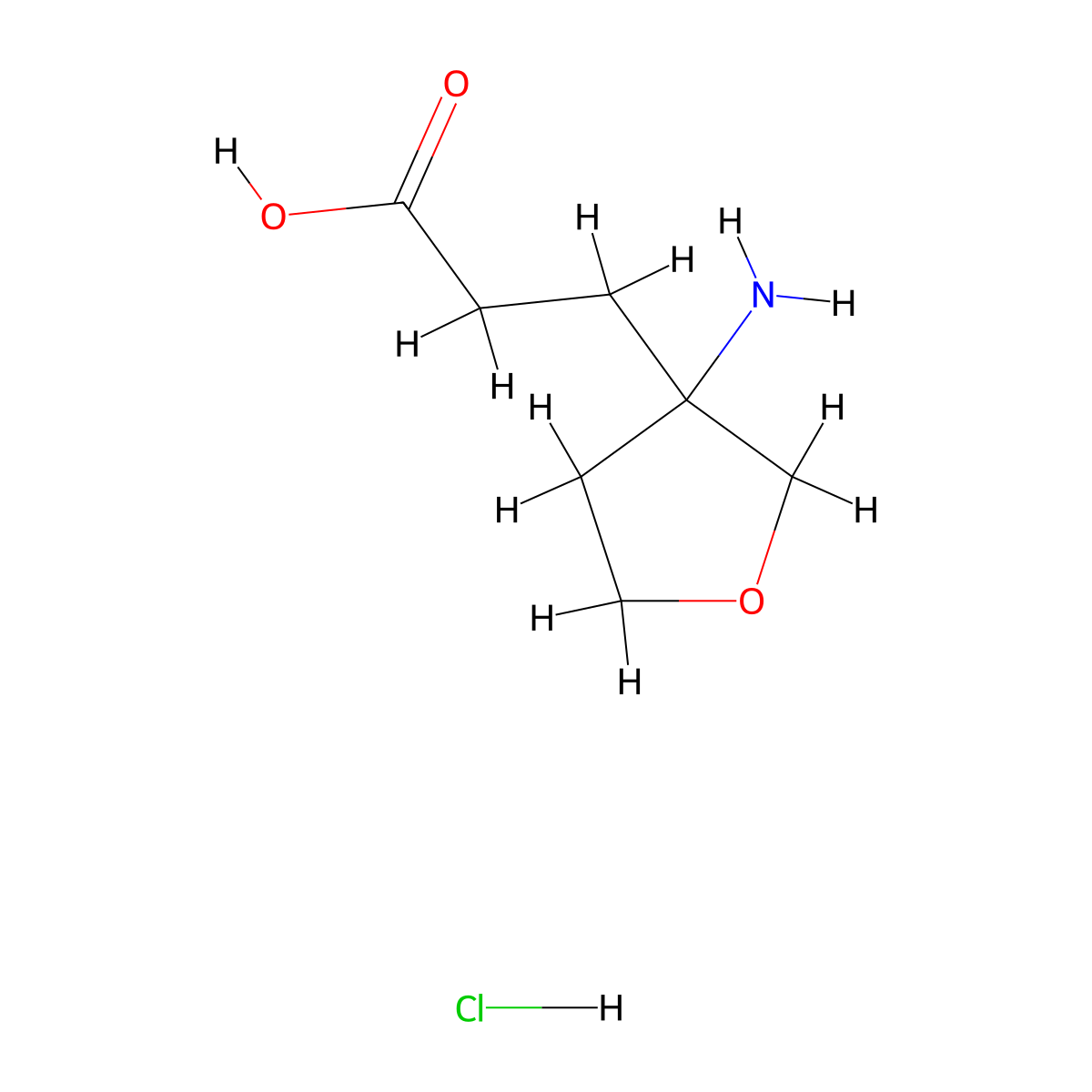 3-(3-Aminooxolan-3-yl)propanoic acid hydrochloride molecular structure, CAS 2193065-78-8