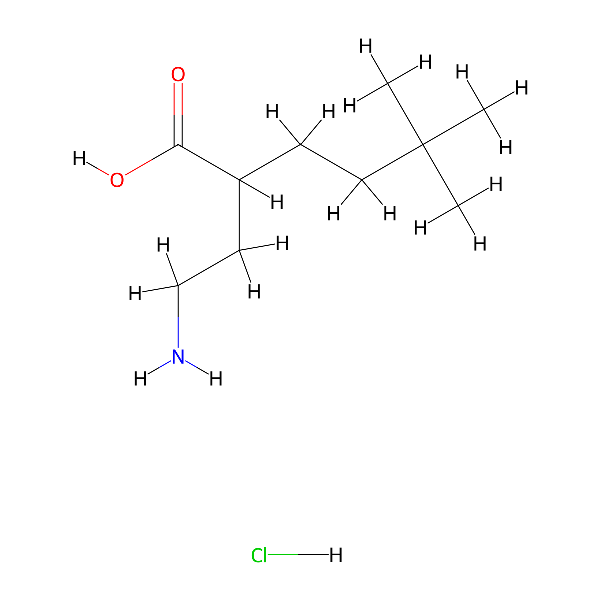 2-(2-Aminoethyl)-5,5-dimethylhexanoic acid hydrochloride molecular structure, CAS 2193065-82-4