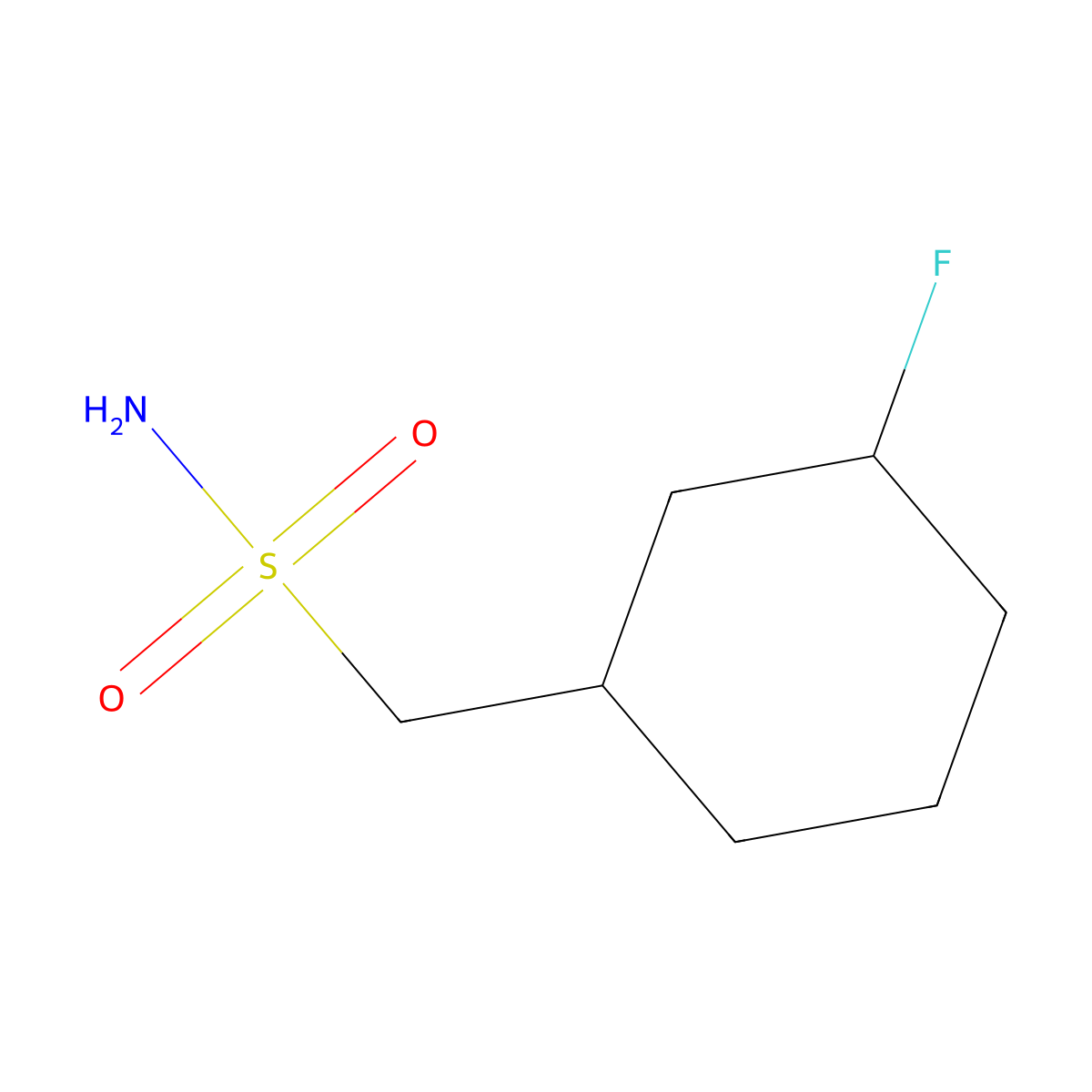 (3-Fluorocyclohexyl)methanesulfonamide molecular structure, CAS 2193065-88-0