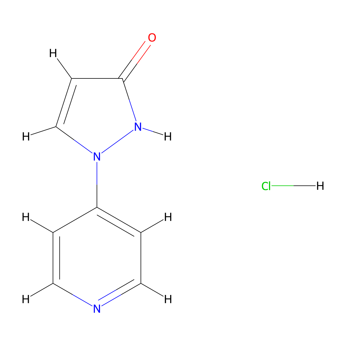 1-(pyridin-4-yl)-2,3-dihydro-1H-pyrazol-3-one hydrochloride molecular structure, CAS 2193065-93-7