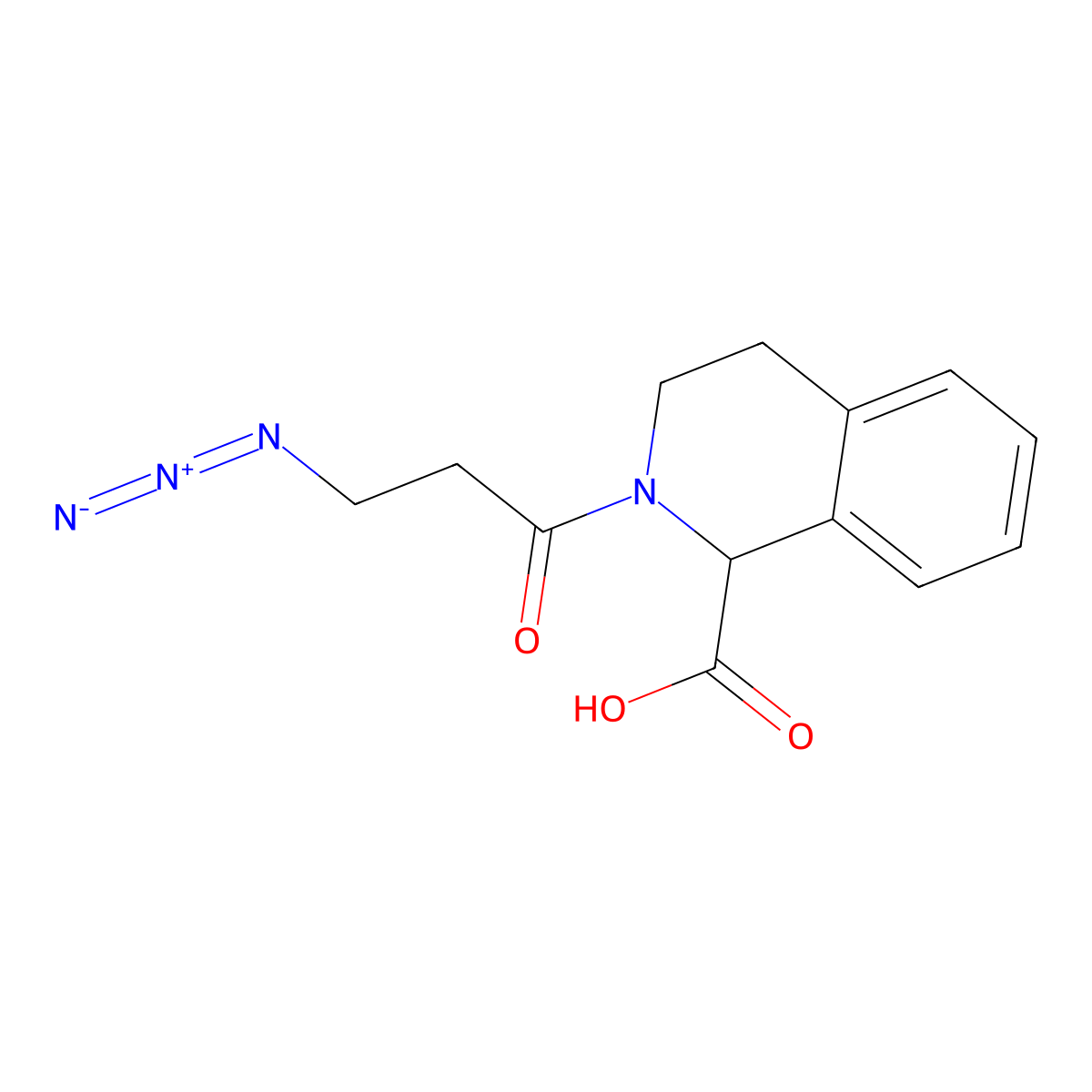 2-(3-Azidopropanoyl)-1,2,3,4-tetrahydroisoquinoline-1-carboxylic acid molecular structure, CAS 2193066-56-5