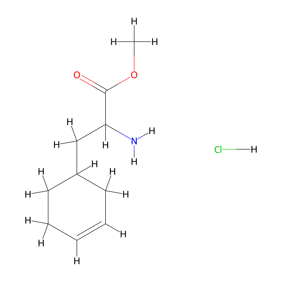 Methyl 2-amino-3-(cyclohex-3-en-1-yl)propanoate hydrochloride molecular structure, CAS 2193066-60-1