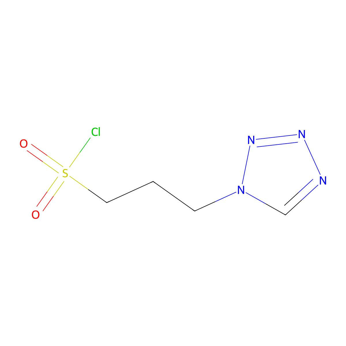 3-(1H-1,2,3,4-tetrazol-1-yl)propane-1-sulfonyl chloride molecular structure, CAS 2193066-77-0