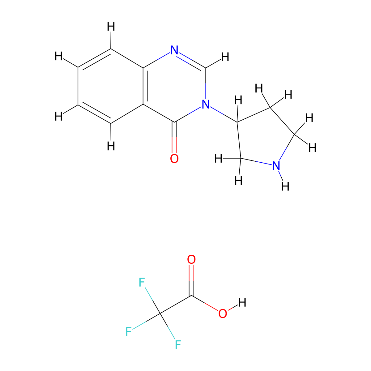 3-(Pyrrolidin-3-yl)quinazolin-4(3H)-one 2,2,2-trifluoroacetate molecular structure, CAS 2193066-98-5