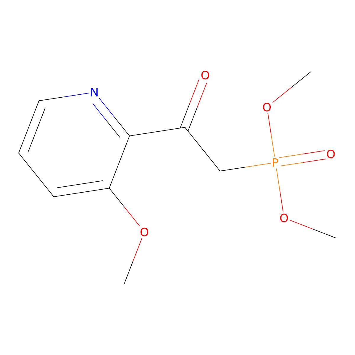 Dimethyl [2-(3-methoxypyridin-2-yl)-2-oxoethyl]phosphonate molecular structure, CAS 2193067-05-7