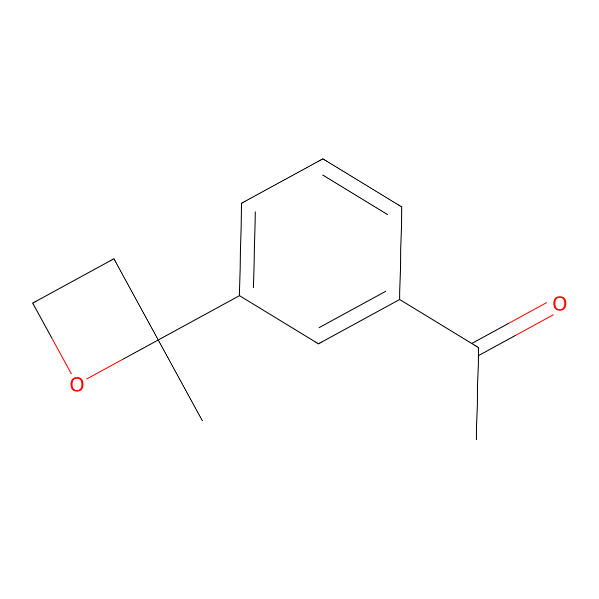 1-[3-(2-Methyloxetan-2-yl)phenyl]ethan-1-one molecular structure, CAS 2193067-18-2