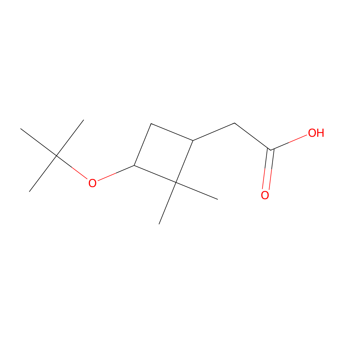 2-(3-(Tert-butoxy)-2,2-dimethylcyclobutyl)acetic acid molecular structure, CAS 2193067-25-1