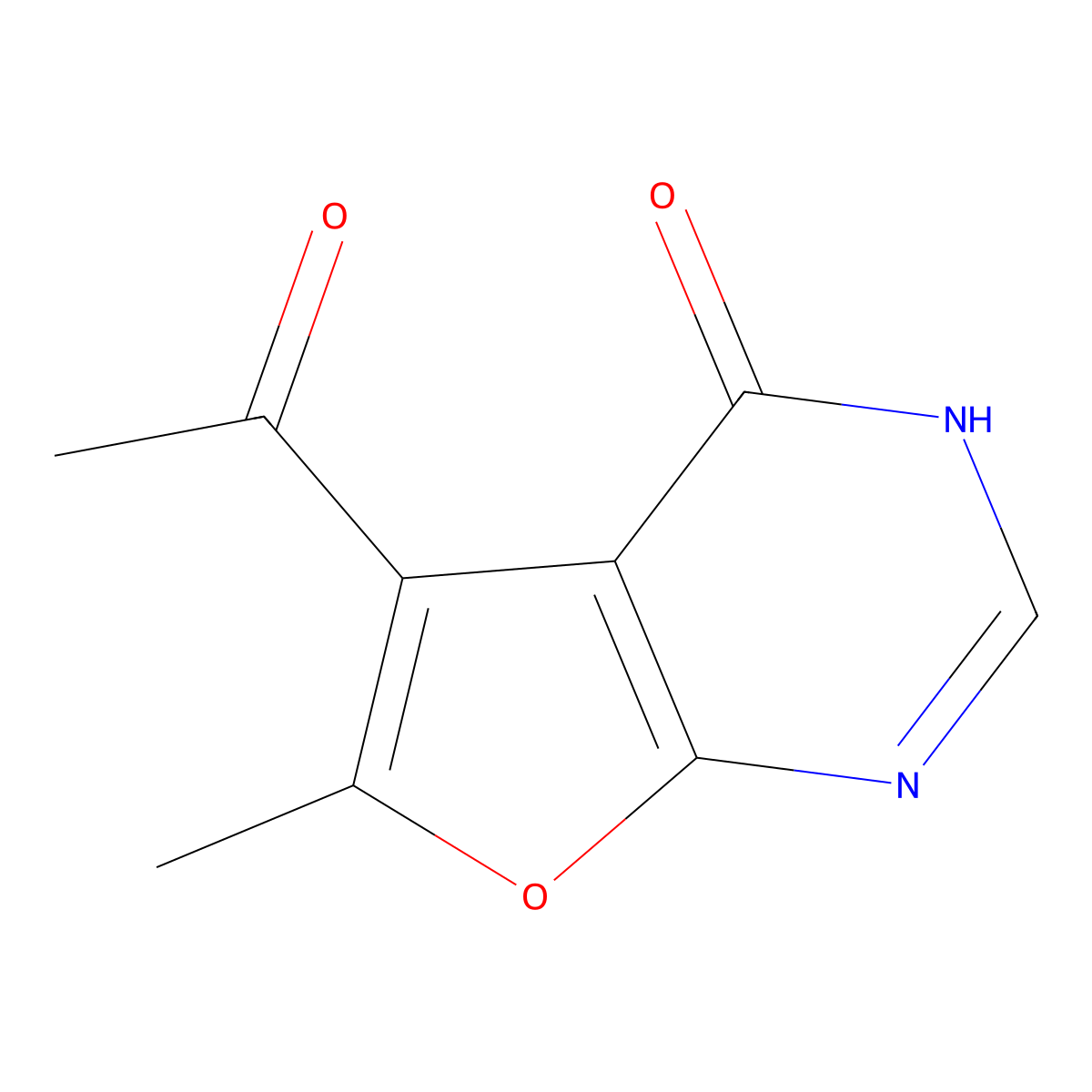 1-{4-Hydroxy-6-methylfuro[2,3-d]pyrimidin-5-yl}ethan-1-one molecular structure, CAS 2193067-29-5