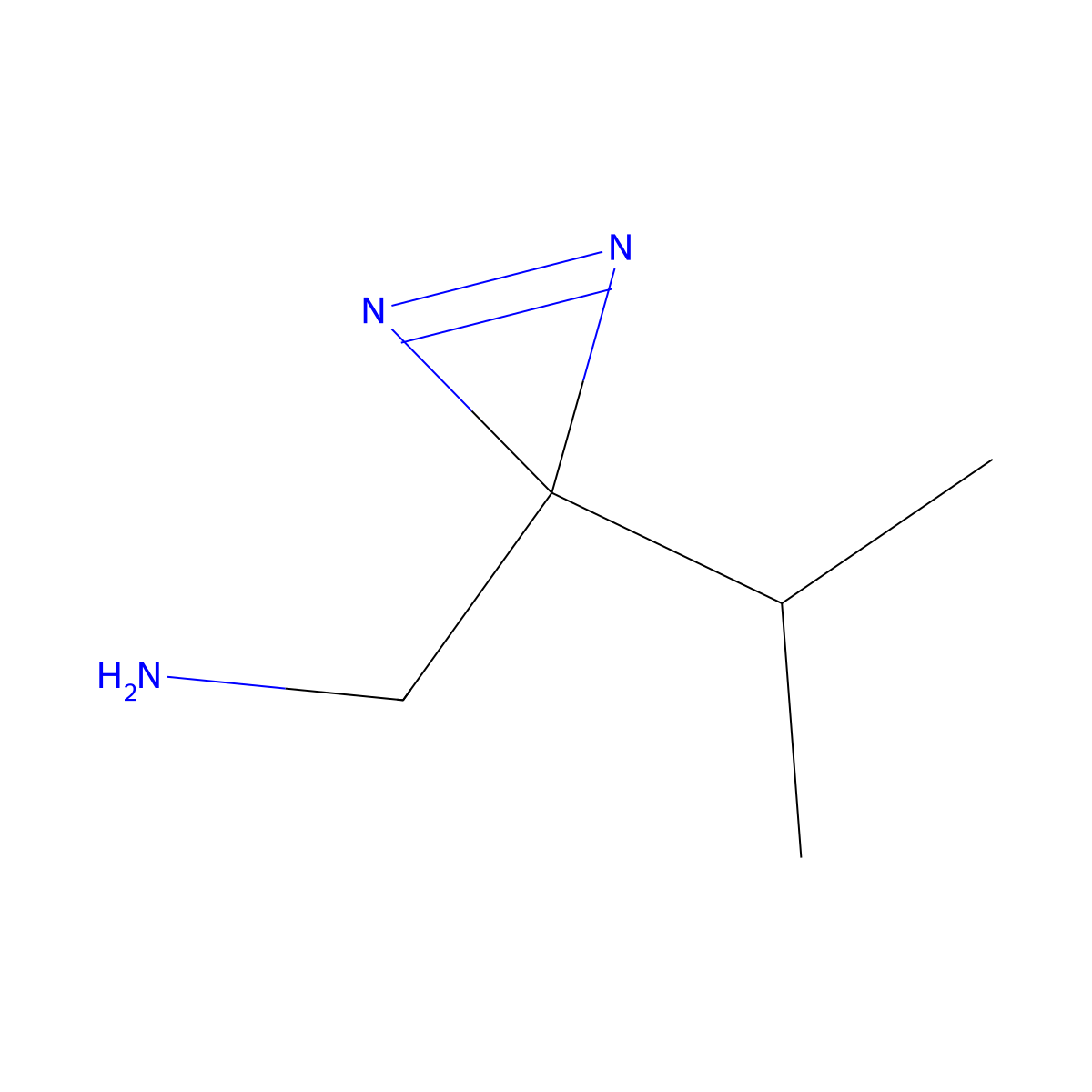 1-[3-(propan-2-yl)-3H-diazirin-3-yl]methanamine molecular structure, CAS 2193067-33-1