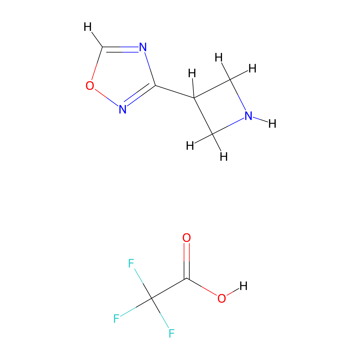 3-(Azetidin-3-yl)-1,2,4-oxadiazole; trifluoroacetic acid molecular structure, CAS 2193067-40-0
