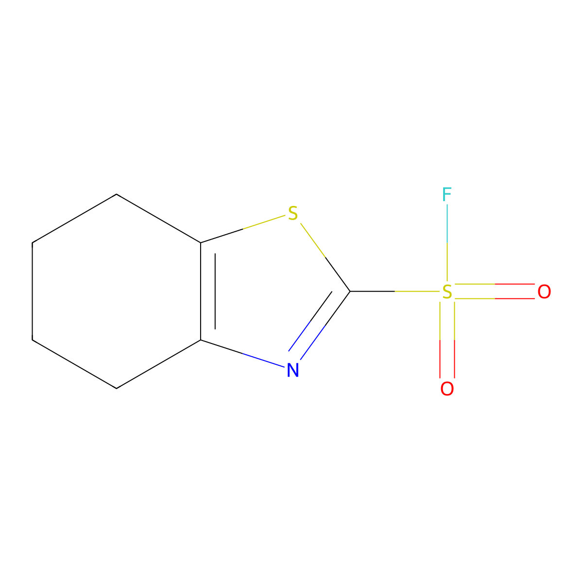 4,5,6,7-Tetrahydro-1,3-benzothiazole-2-sulfonyl fluoride molecular structure, CAS 2193067-47-7