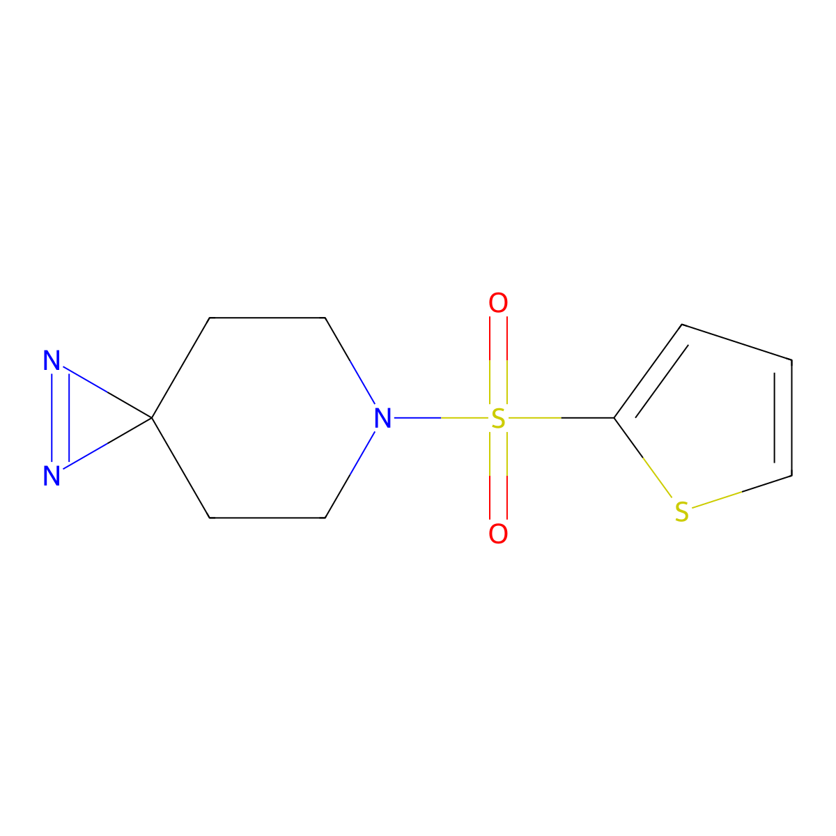 6-(Thiophene-2-sulfonyl)-1,2,6-triazaspiro[2.5]oct-1-ene molecular structure, CAS 2193067-51-3