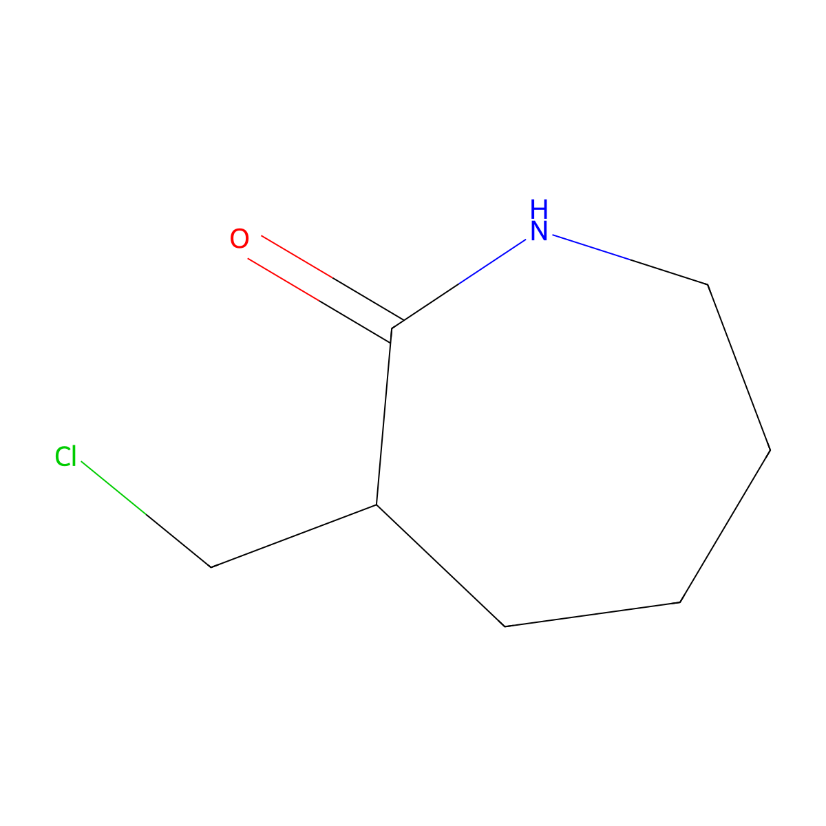 3-(Chloromethyl)azepan-2-one molecular structure, CAS 2193067-53-5