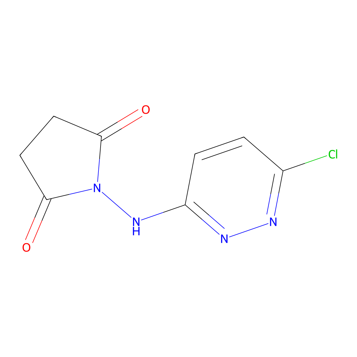 1-[(6-Chloropyridazin-3-yl)amino]pyrrolidine-2,5-dione molecular structure, CAS 2193067-58-0
