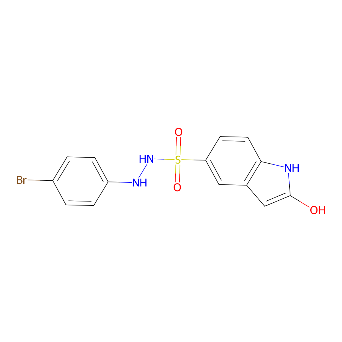 N'-(4-Bromophenyl)-2-hydroxy-1H-indole-5-sulfonohydrazide molecular structure, CAS 2193067-63-7
