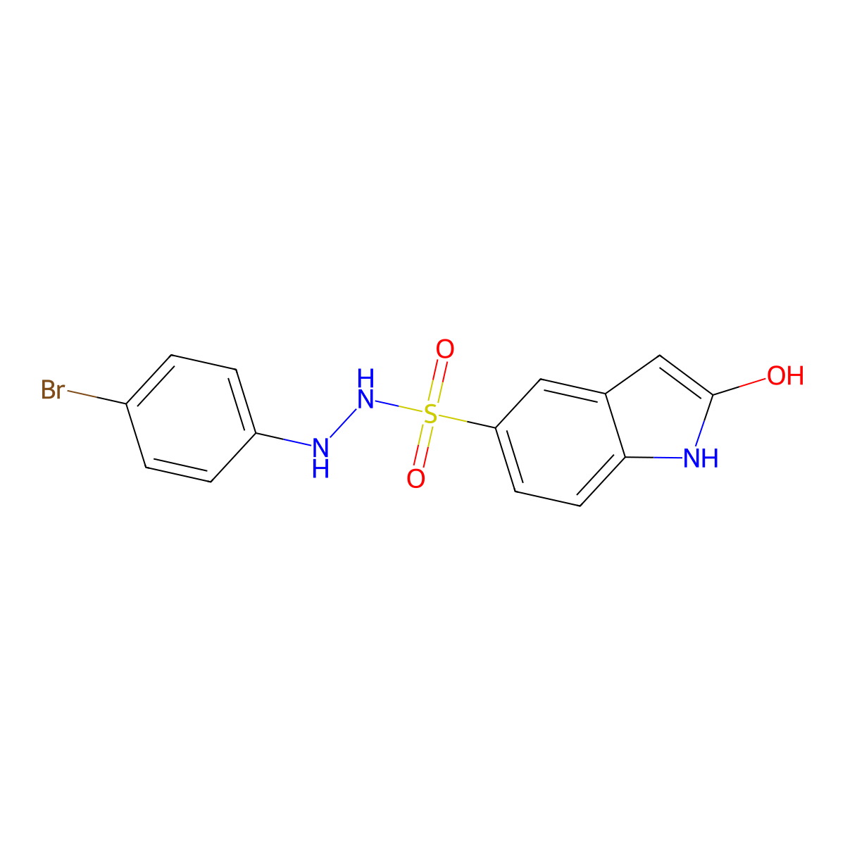 N'-(4-Bromophenyl)-2-hydroxy-1H-indole-5-sulfonohydrazide molecular structure, CAS 2193067-63-7