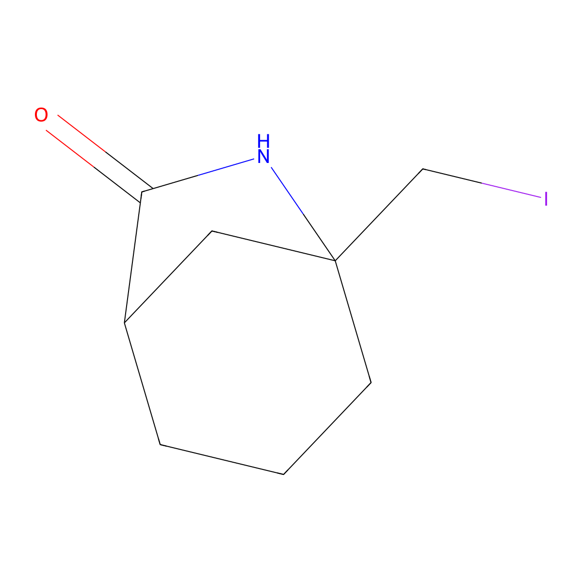 5-(Iodomethyl)-6-azabicyclo(3.2.1)octan-7-one molecular structure, CAS 2193067-70-6