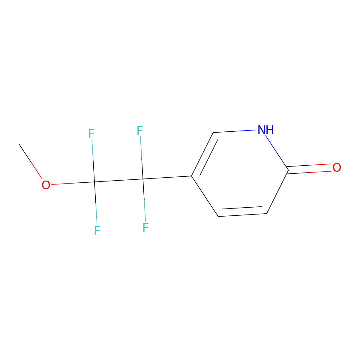 5-(1,1,2,2-Tetrafluoro-2-methoxyethyl)-1,2-dihydropyridin-2-one molecular structure, CAS 2193067-81-9