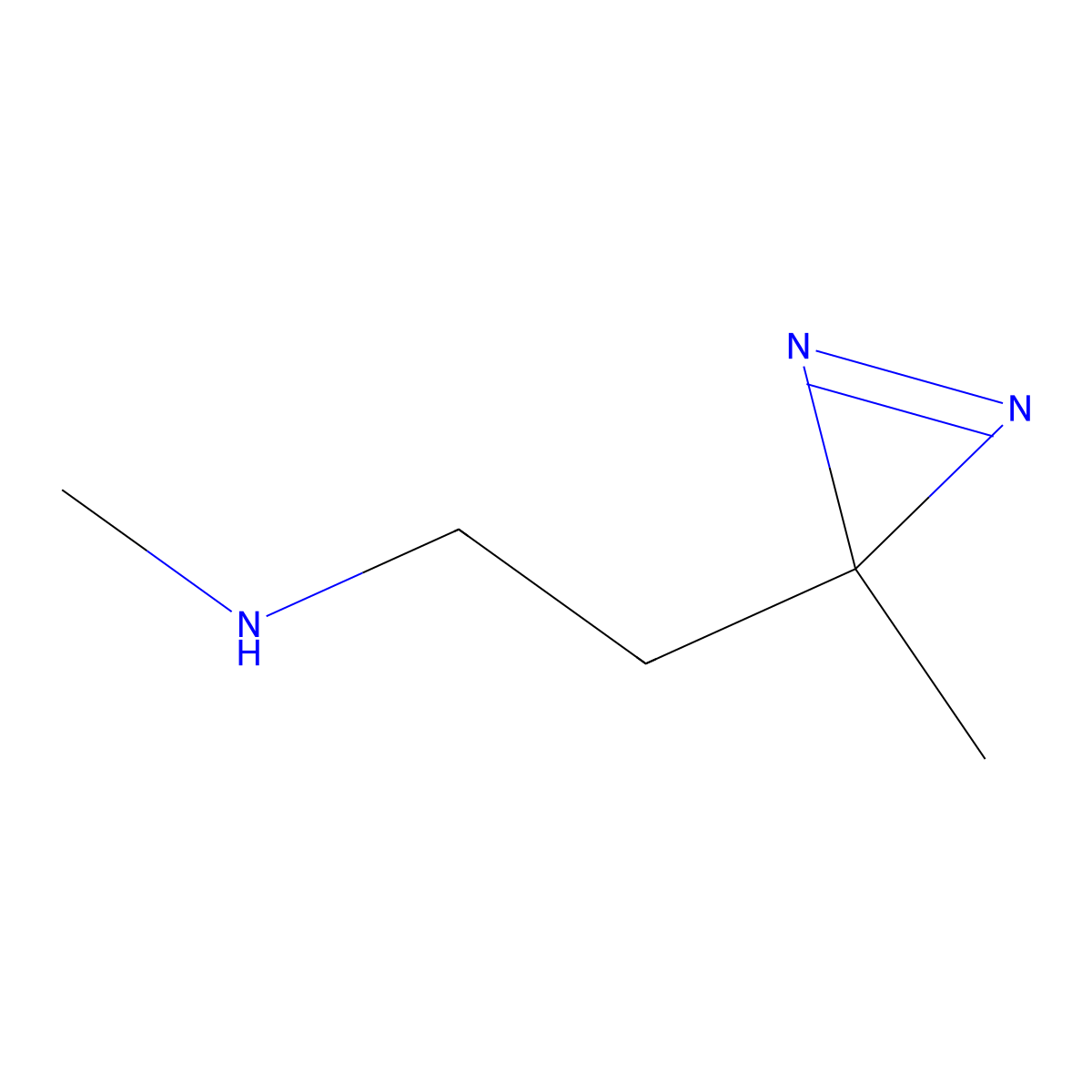 methyl[2-(3-methyl-3H-diazirin-3-yl)ethyl]amine molecular structure, CAS 2193067-91-1