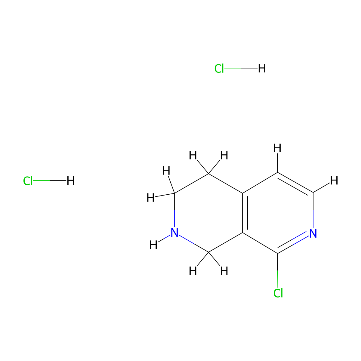 8-Chloro-1,2,3,4-tetrahydro-2,7-naphthyridine dihydrochloride molecular structure, CAS 2193067-92-2